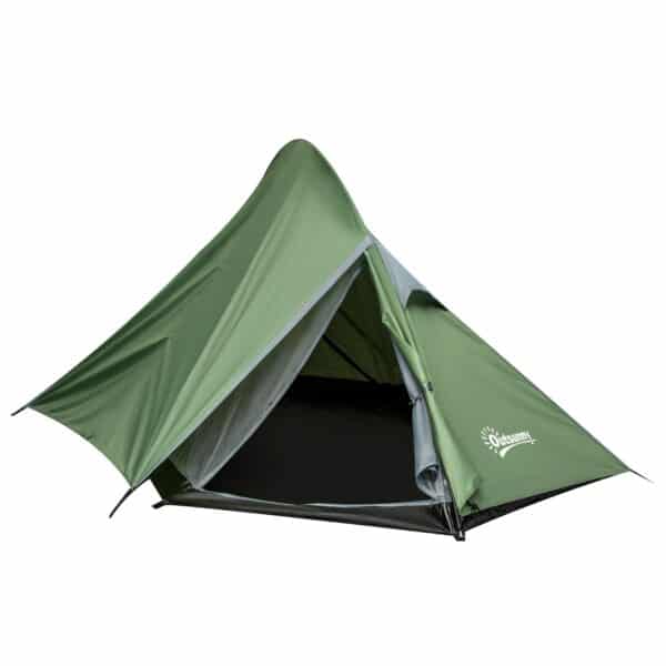 Outsunny Campingzelt für 2 Personen dunkelgrün