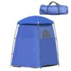 Outsunny Toilettenzelt mit Reißverschluss blau 167L x 167B x 218H cm   camping duschzelt umkleidezelt mit innentasche duschkabine