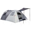 Outsunny Campingzelt mit atmungsaktivem Netz und mobiler Matte grau 490L x 250B x 185H cm   familienzelt 4-5 mann outdoor-tunnelzelt zwei-raum-campingzelt
