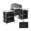 Juskys Campingküche Garda - Outdoor Küche faltbar mit Schrank - klappbare Küchenbox in Schwarz