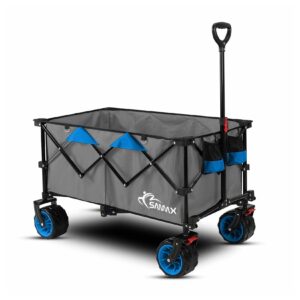 SAMAX Faltbarer Bollerwagen Offroad Travel - Grau/Blau - Grey Edition