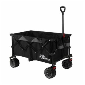 SAMAX Faltbarer Bollerwagen Offroad Travel - Schwarz/Grau - Black Edition