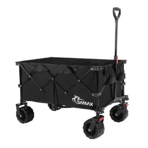 SAMAX Faltbarer Bollerwagen Offroad Travel - Schwarz - Black Edition