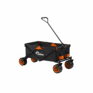 SAMAX Faltbarer Bollerwagen Offroad - Schwarz / Orange