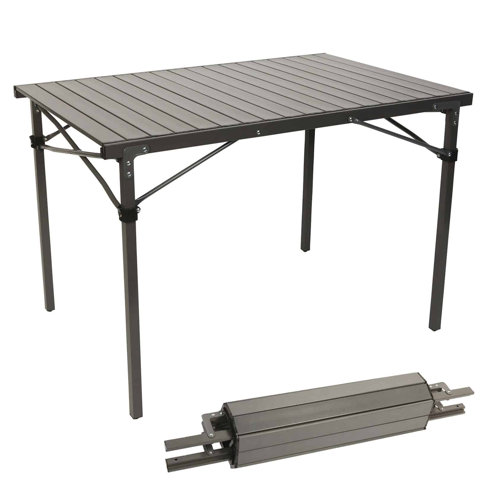 BO-CAMP Campingtisch Camping Rolltisch Klapptisch Garten Falttisch Alu 105x70 cm