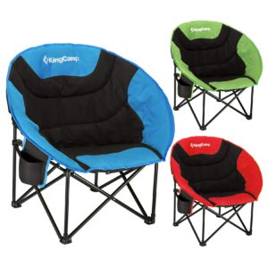 KINGCAMP MoonChair L Camping Klapp Stuhl Falt Sessel Garten Angel Outdoor 120 kg Farbe: Rot