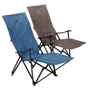 GRAND CANYON El Tovar Hochlehner Lounger Camping Falt Stuhl Armlehne Alu 100 kg Farbe: Dark Blue