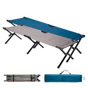 GRAND CANYON Alu Feldbett Topaz M/L Camping Liege Gäste Klapp Bett Groß 150 kg Modell: Large - Dark Blue