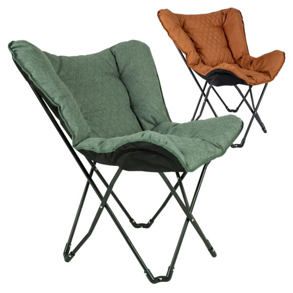 BO-CAMP Schmetterling Stuhl Himrod Camping Garten Lounge Stuhl Sessel Klappstuhl Farbe: Clay