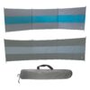 BO-CAMP Camping Windschutz XL - Strand Zelt Garten Zaun Sichtschutz groß 500x140 Farbe: Blau/Grau