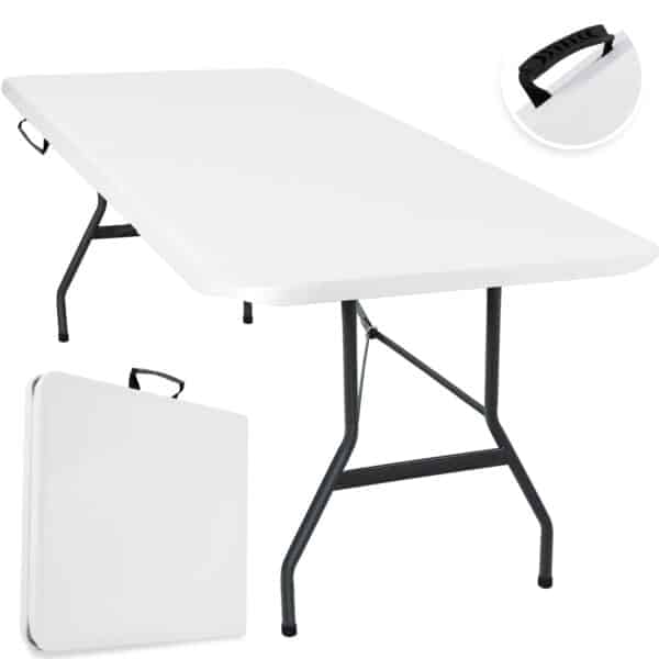 KESSER® Buffettisch Tisch klappbar Kunststoff 183x76 cm Campingtisch Partytisch Klapptisch Gartentisch für Garten