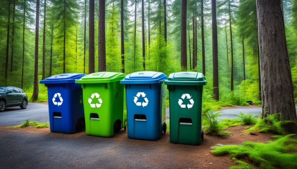 Campingplatz-Recycling
