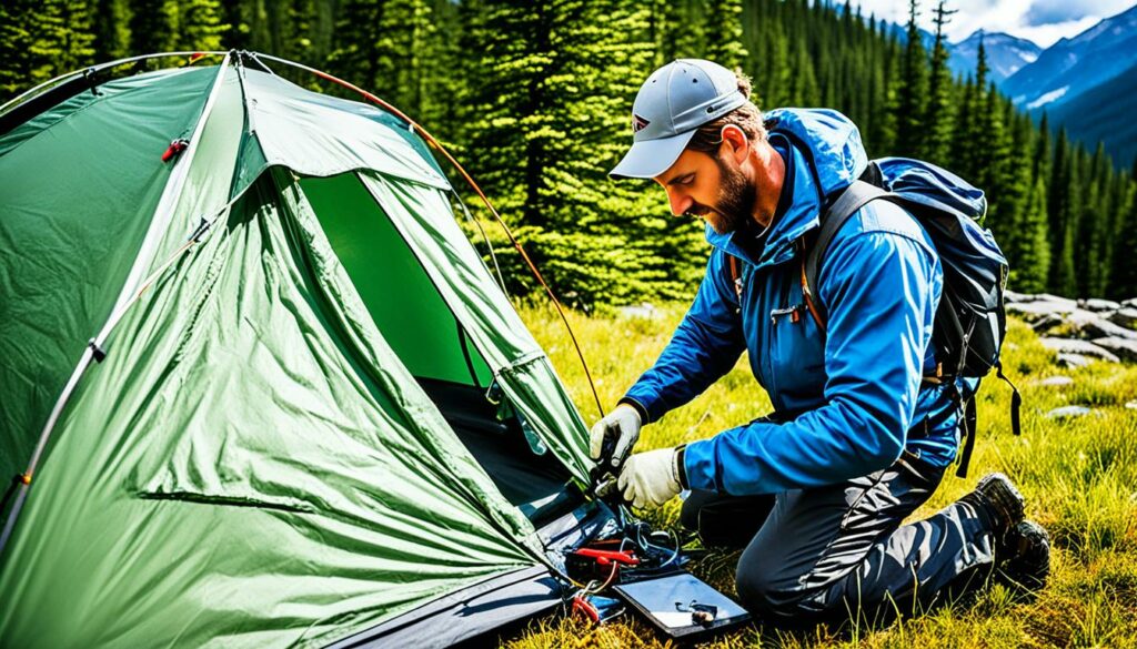 Reparatur von Outdoor-Equipment